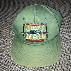1996 Olympics Atlanta Summer Games OSFA Green Cap By Hanes Vintage